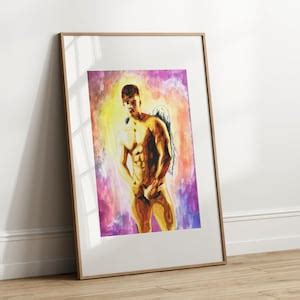 Homoerotic Gay Art Set Of Watercolor Water Prints Queer Artwork Print