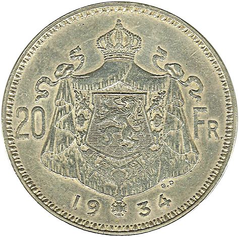 Francs Albert I Dutch Text Belgium Numista