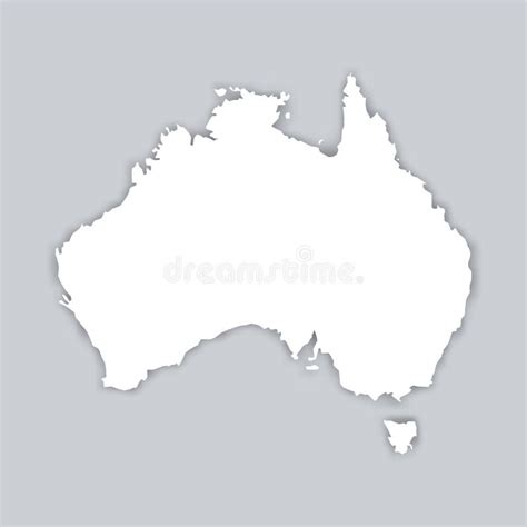 Mapa En Blanco Del Icono Gr Fico De Australia Ilustraci N Del Vector