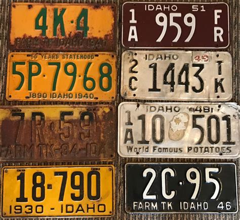 Idaho Famous Potatoes License Plate | Fly Trap Antiques