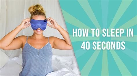 Learn How To Sleep Faster In 40 Seconds Youtube