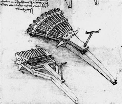 Leonardo Da Vinci Draws Designs Of Future War Machines Tanks Machine