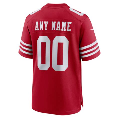 Men's San Francisco 49ers Nike Scarlet Custom Jersey