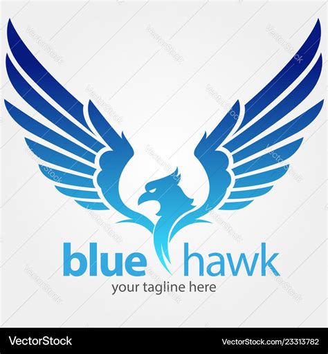 Blue hawk Royalty Free Vector Image - VectorStock