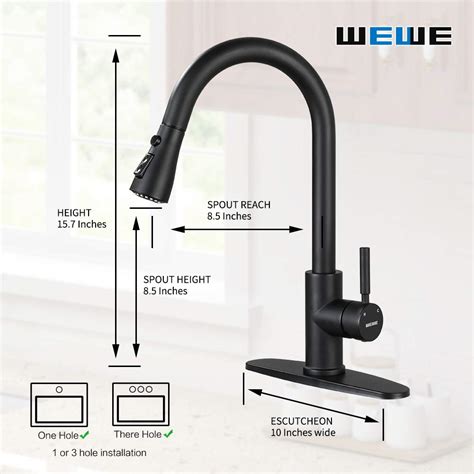 Black Kitchen Faucet Kitchen Faucets With Pull Down Sprayer Wewe