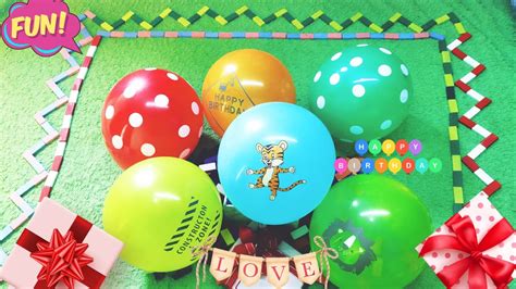 Blowing Up Balloons🎈balloon Pop🎈happybirthday Balloon Pop🎈colourful