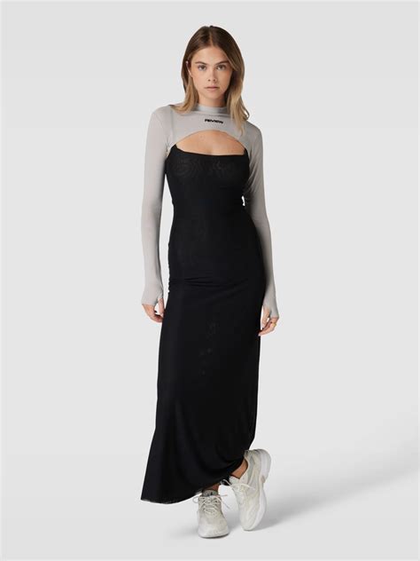 Review Maxi Jurk Met Bolero Van Mesh In Zwart Online Kopen P C