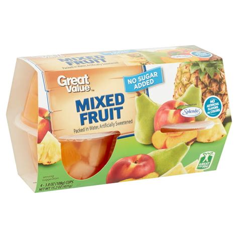 Great Value Mixed Fruit 3 8 Oz 4 Count