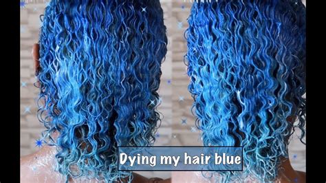 Dying My Hair Blue Natural Hair Youtube