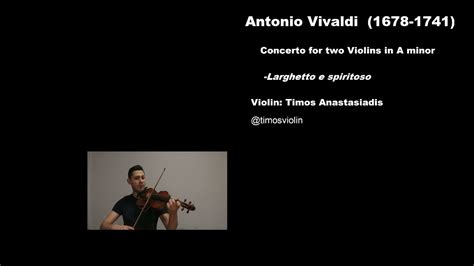 Antonio Vivaldi Concerto For Two Violins In A Minor YouTube