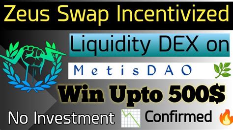 ZeusSwap Incentivized Testnet Live Earn Free NFT Upto 500 No