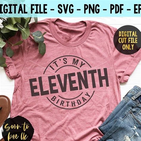 Its My 11th Birthday Svg Eleven Years Old Birthday Girl Etsy