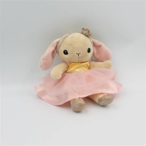 Doudou Lapin Beige Robe Rose Danseuse Tutu H M