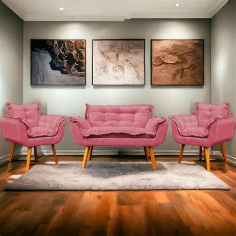 Kit Namoradeira Refor Ada Poltronas Decorativas Cores Cor Rose