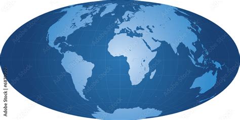 World Map Centered On Africa Stock Vector Adobe Stock