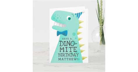 Funny Dinosaur Birthday Card