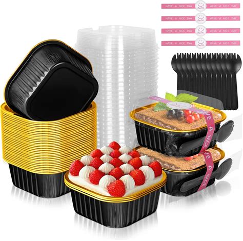 Disposable Mini Loaf Pans With Lids 50 Pack Aluminum Foil Mini Loaf Baking Pans With