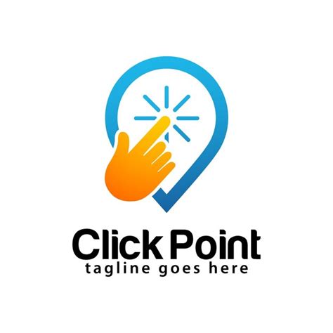 Premium Vector | Click point logo design template