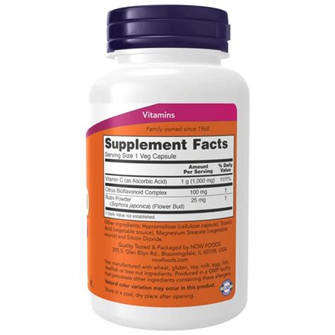 Now Foods Vitamin C Veggie Capsules Antioxidant Protection