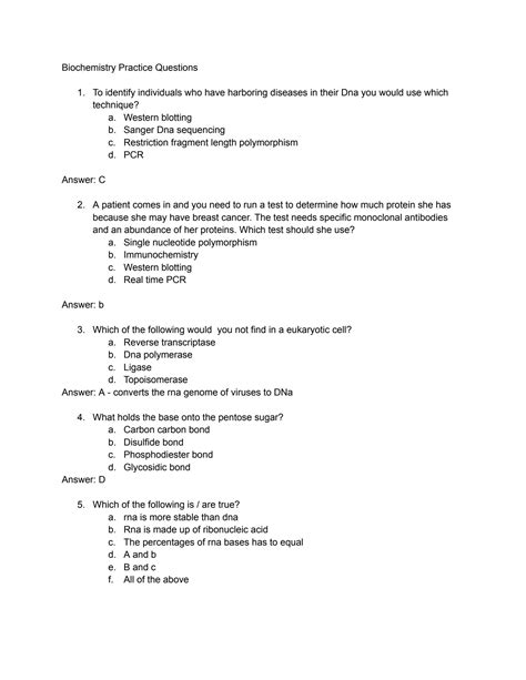 Solution Biochemistry Practice Questions Studypool