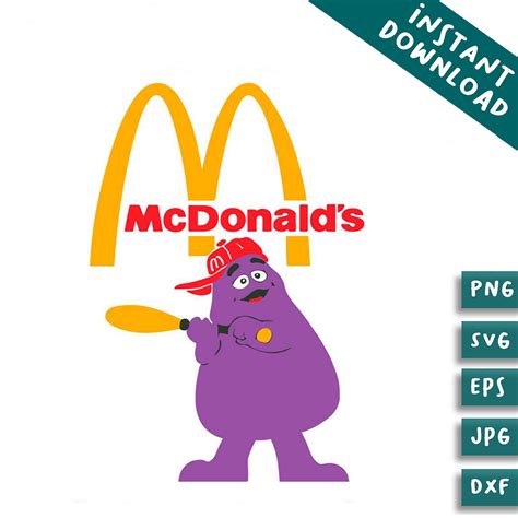 Grimace Birthday Mcdonalds SVG Grimace Meme Evil SVG | Inspire Uplift