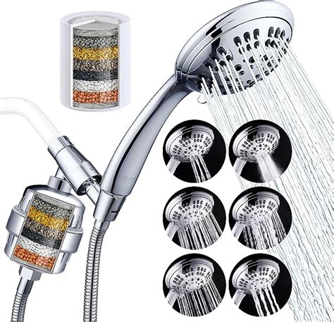 G Promise Luxury Filtered Handheld Shower Head Spray Settings Shower