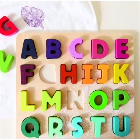 Personalized Wooden Colorful Alphabet Learning Toy Learn And Play ...