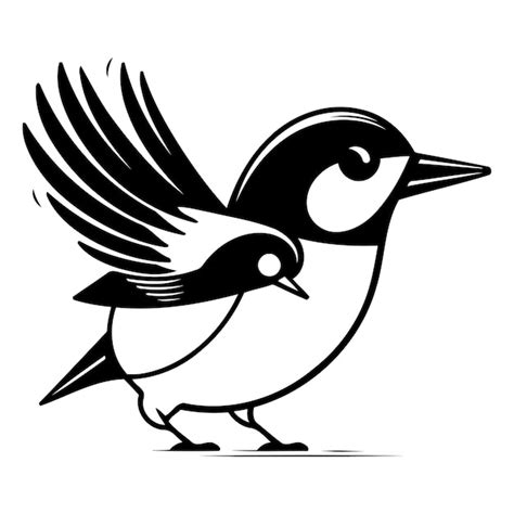 Premium Vector Vector Illustration Of A Titmouse On A White