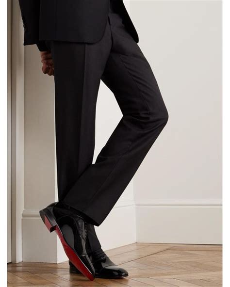 Christian Louboutin Greggo Patent Leather Oxford Shoes In Black For Men