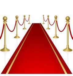 Red carpet with pedestal Royalty Free Vector Image