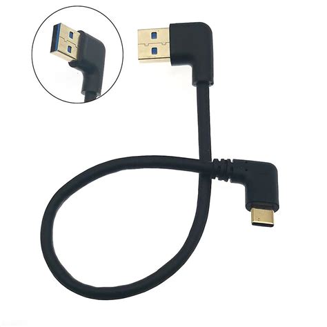 Usb 3 0 A Naar Usb Type C 90 Graden Links Rechte Hoek Mannelijk Naar Mannelijk Connector Adapter