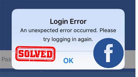 Facebook Login Error An Unexpected Error Occurred Please Try Logging