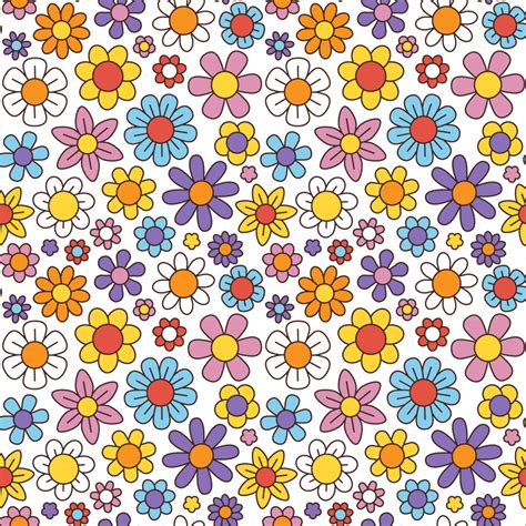 70s Groovy Flower Pattern Background Wallpaper 70s Groovy Background