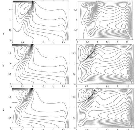 Fields Of Isolines Of The Stream Function And Isotherms Stationary