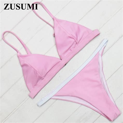 ZUSUMI Strappy Beach Bathing Suit Woman Bikini Set 2018 Biquini Sexy