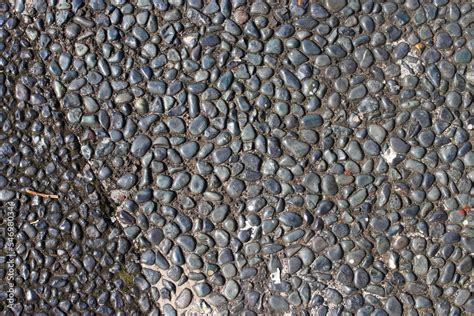 garden pebble stone on the garden pathway Stock Photo | Adobe Stock