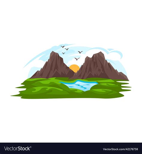 Hills background Royalty Free Vector Image - VectorStock