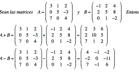 Mates Con Amalia Suma Y Resta De Matrices