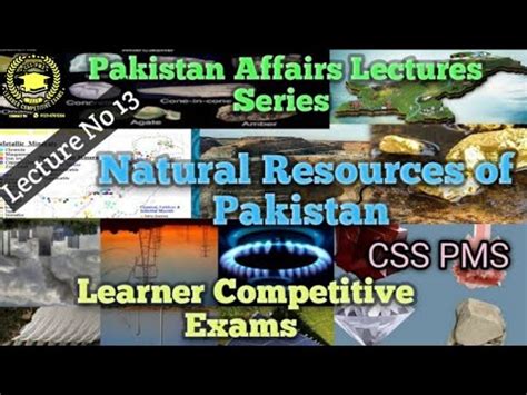 Natural Resources Of Pakistan Pakistan Affairs Lectures Series CSS PMS