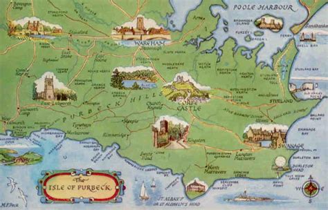 Isle of Purbeck, map – Global Postcard Sales