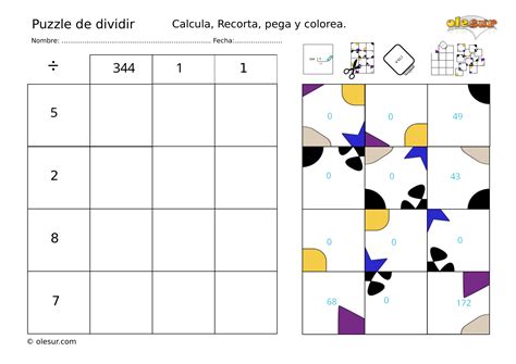 Completa El Puzzle 3×4 16 Descargar Fichas Olesur