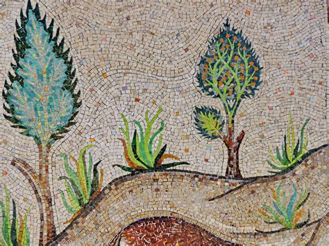 Free picture: handmade, landscape, nature, tree, mosaic, art, pattern ...