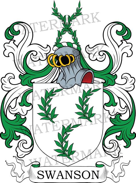 Swanson Family Crest Digital Download Swanson Coat of Arms JPG File ...