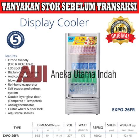 Jual Gea Expo Fr Showcase Chiller Lemari Pendingin Untuk Minuman Buah