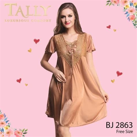 Promo TALLY Bj 2863 Baju Tidur Seksi Lingerie Satin Semangka