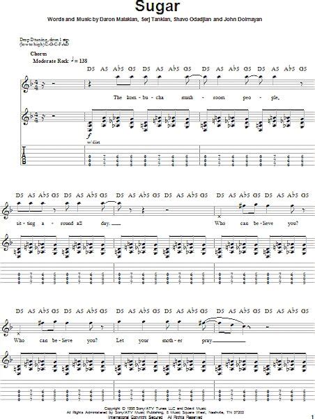 Sugar Guitar Tab Play Along Zzounds