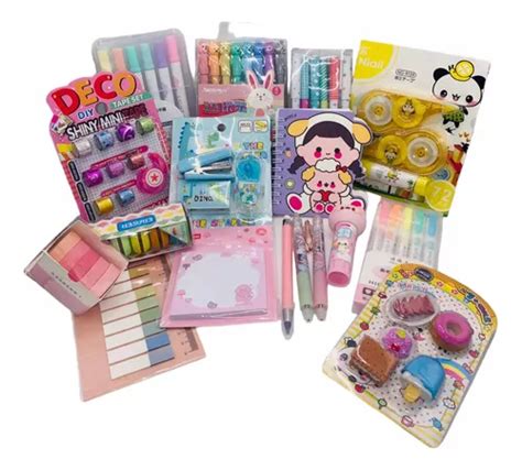 Kit Escolar Paquete De Tiles Escolares Kawaii Meses Sin Inter S