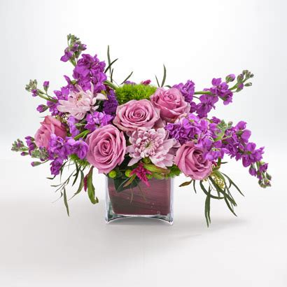 Purple Roses & Carnations Flower Bouquet