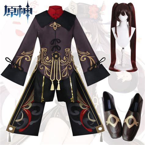 Genshin Impact Hutao Cosplay Costume Uniform Wig Cosplay Anime Game Hu