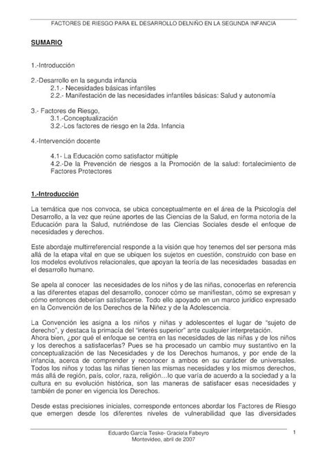 PDF Ficha 211 Factores de riesgo y protección en el desarrollo del